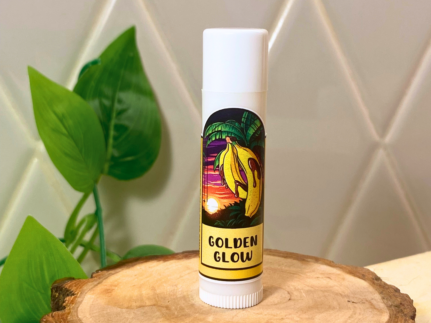 Golden Glow Banana Brown Sugar Caramel All Natural Vegan Lip Balm