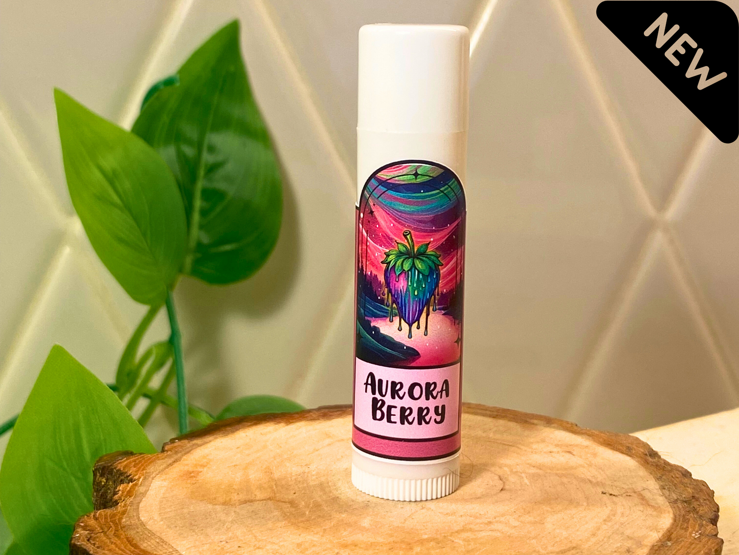 Aurora Berry Strawberry SnowCone All Natural Vegan Lip Balm