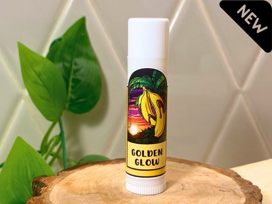 Golden Glow Banana Brown Sugar Caramel All Natural Vegan Lip Balm