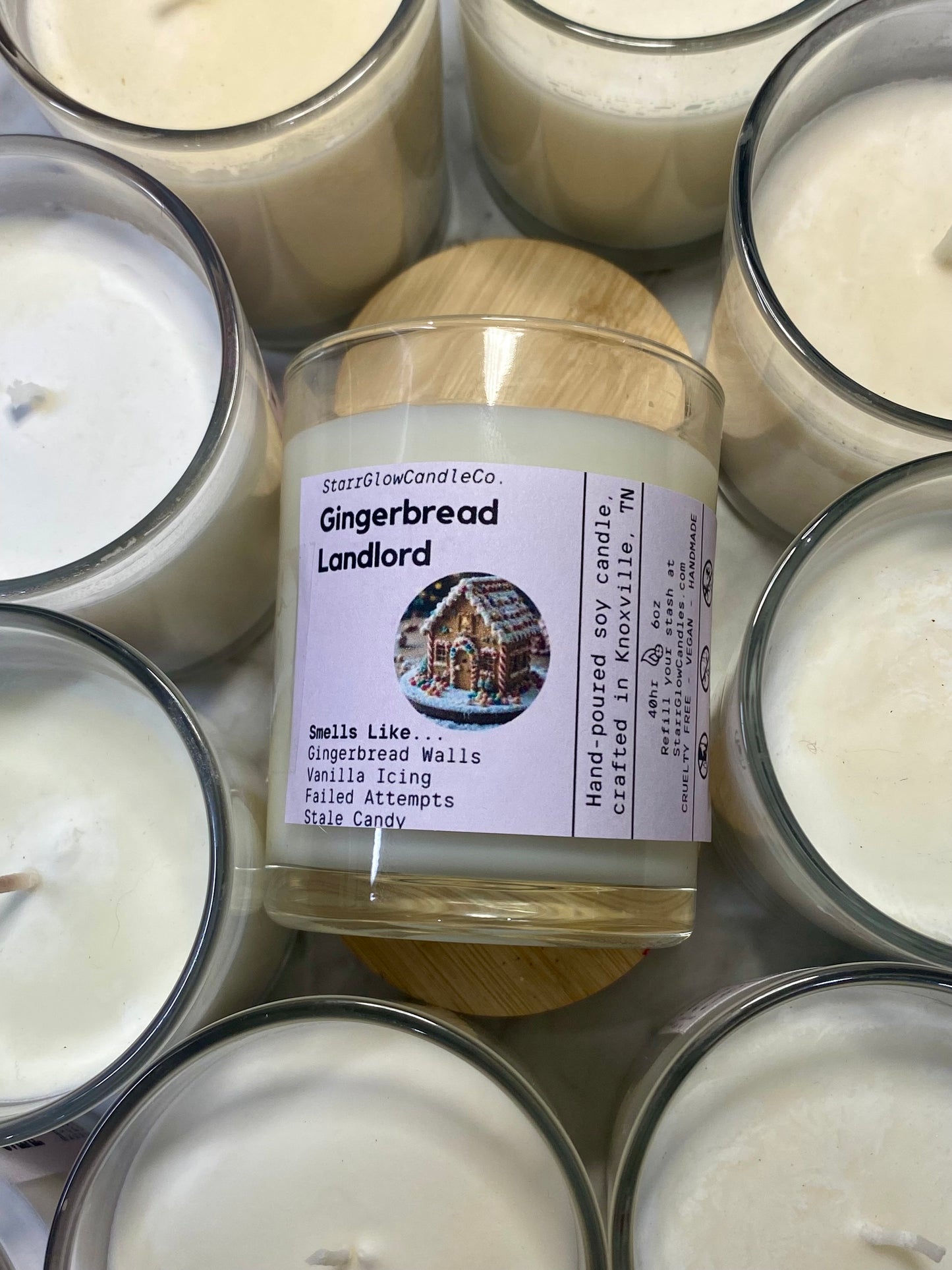 Gingerbread Landlord - Soy Wax Candle - 8 oz.