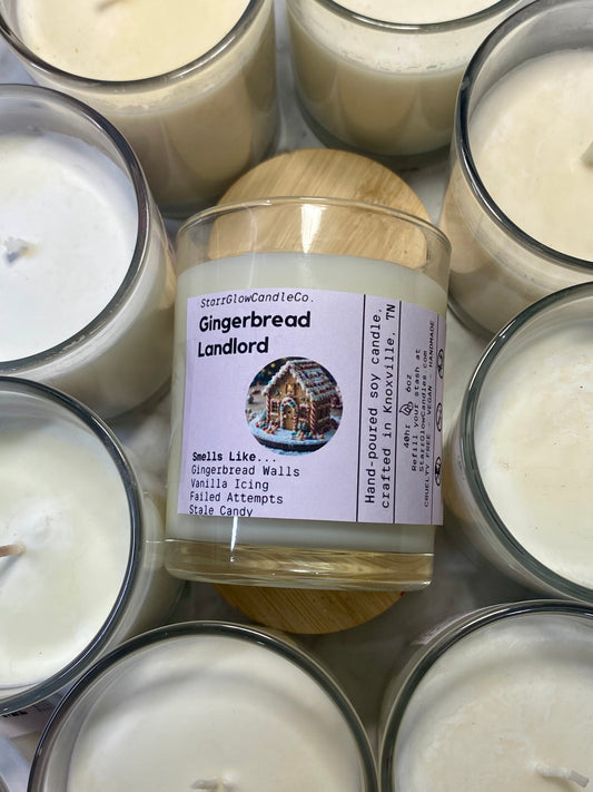Gingerbread Landlord - Soy Wax Candle - 8 oz.